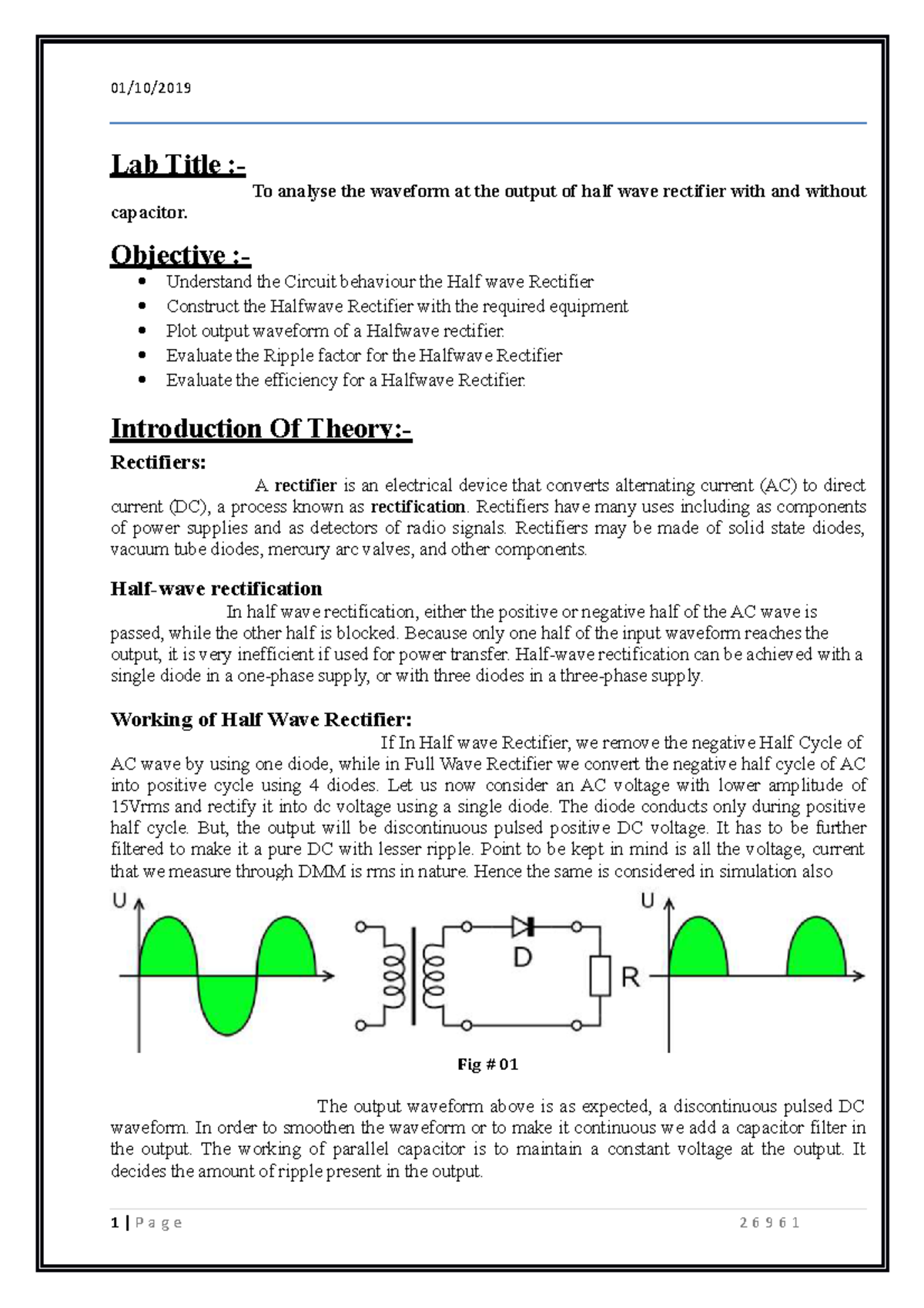 Lab 002 Best Lab Report 01 10 Lab Title To Analyse The 