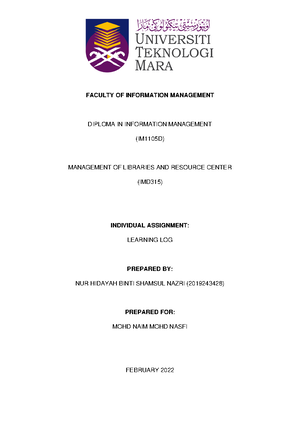 Infographic Imd 315 - Management Of Libraries And Resource Center - Studocu