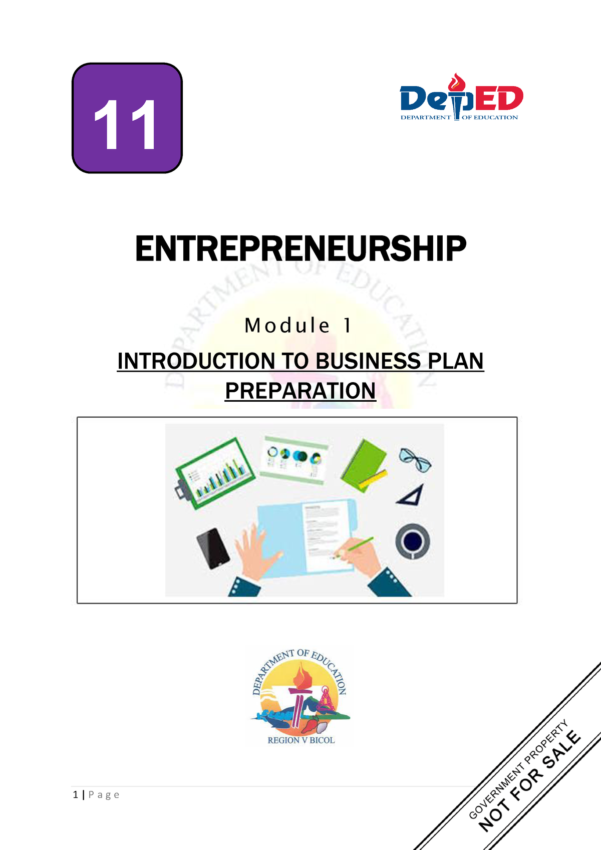 entrepreneurship module 1 introduction to business plan preparation