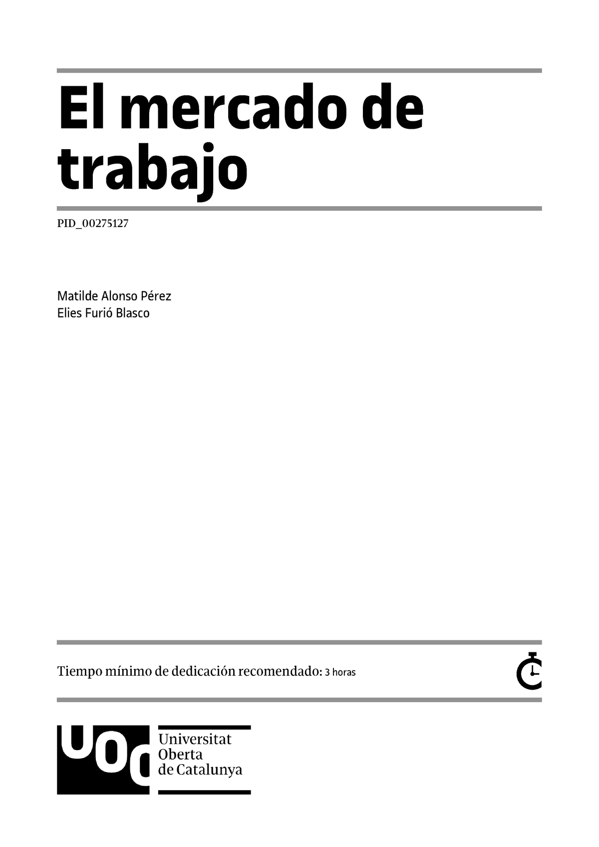 Modulo 7 El Mercado De Trabajo Estructura EconÓmica El Mercado De Trabajo Pid Matilde 7791