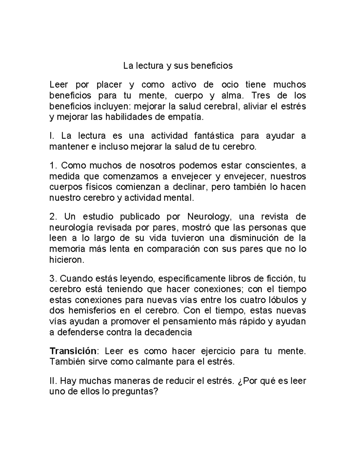La lectura y sus beneficios - Tres de los beneficios incluyen: mejorar ...