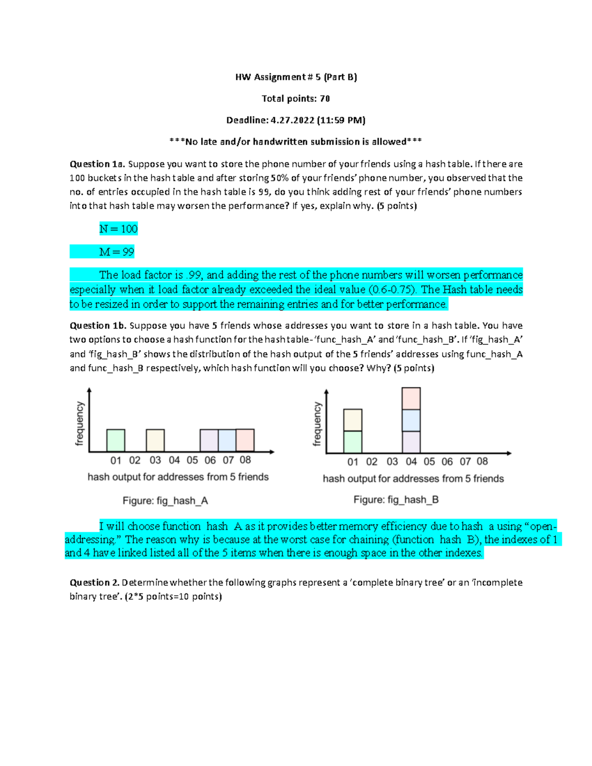 Cs 3364 Homework 5 Hw Assignment 5 Part B Total Points 70 Deadline 4 27 11 59 Pm No Cs 3364 Homework 5 Hw Assignment 5 Part B Total Points 70 Deadline 4 27 11 59 Pm No