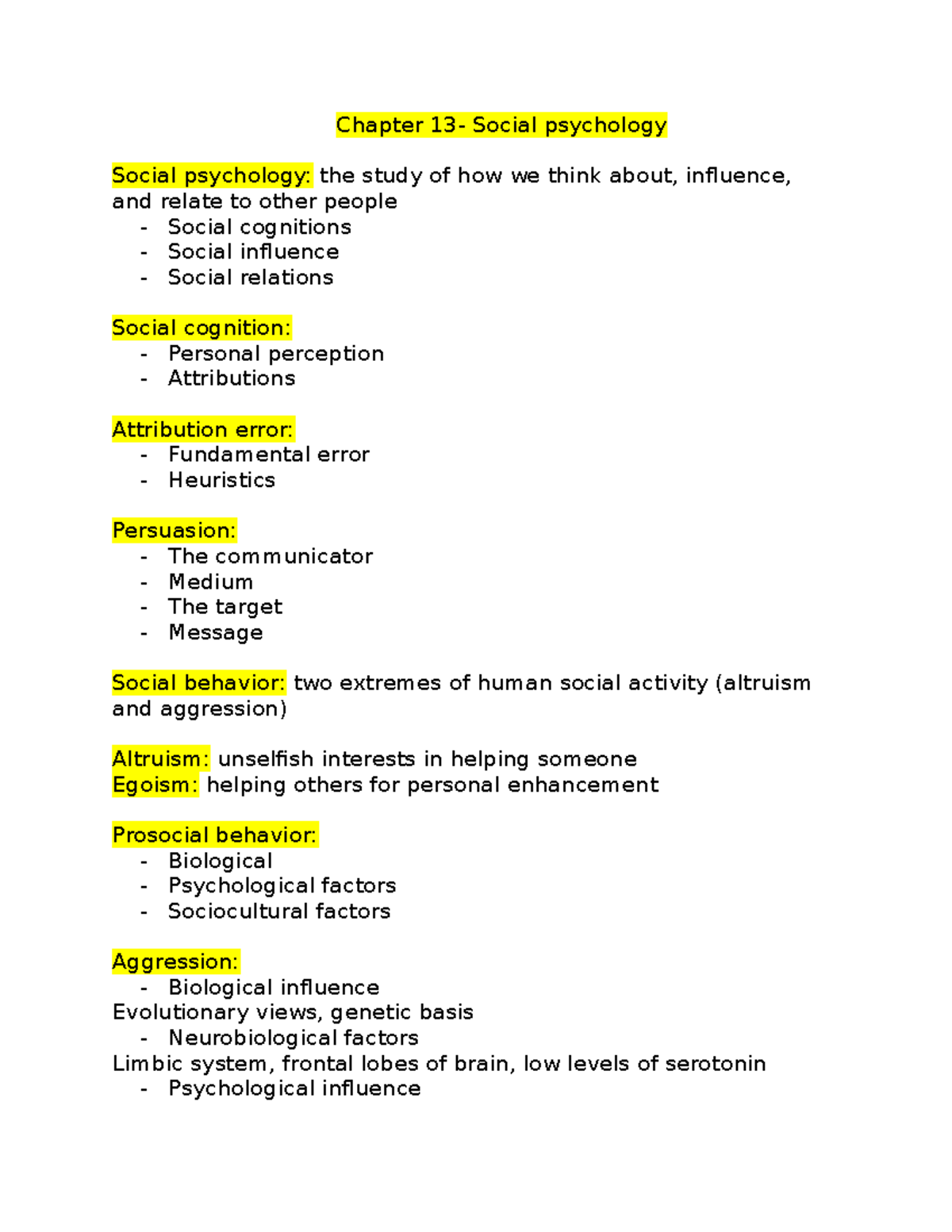 social psychology assignment