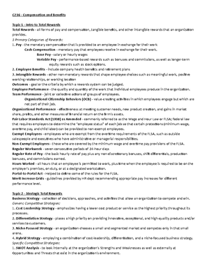 C236 Study Guide - Merit-Based Pay An Annual Increase In Future ...