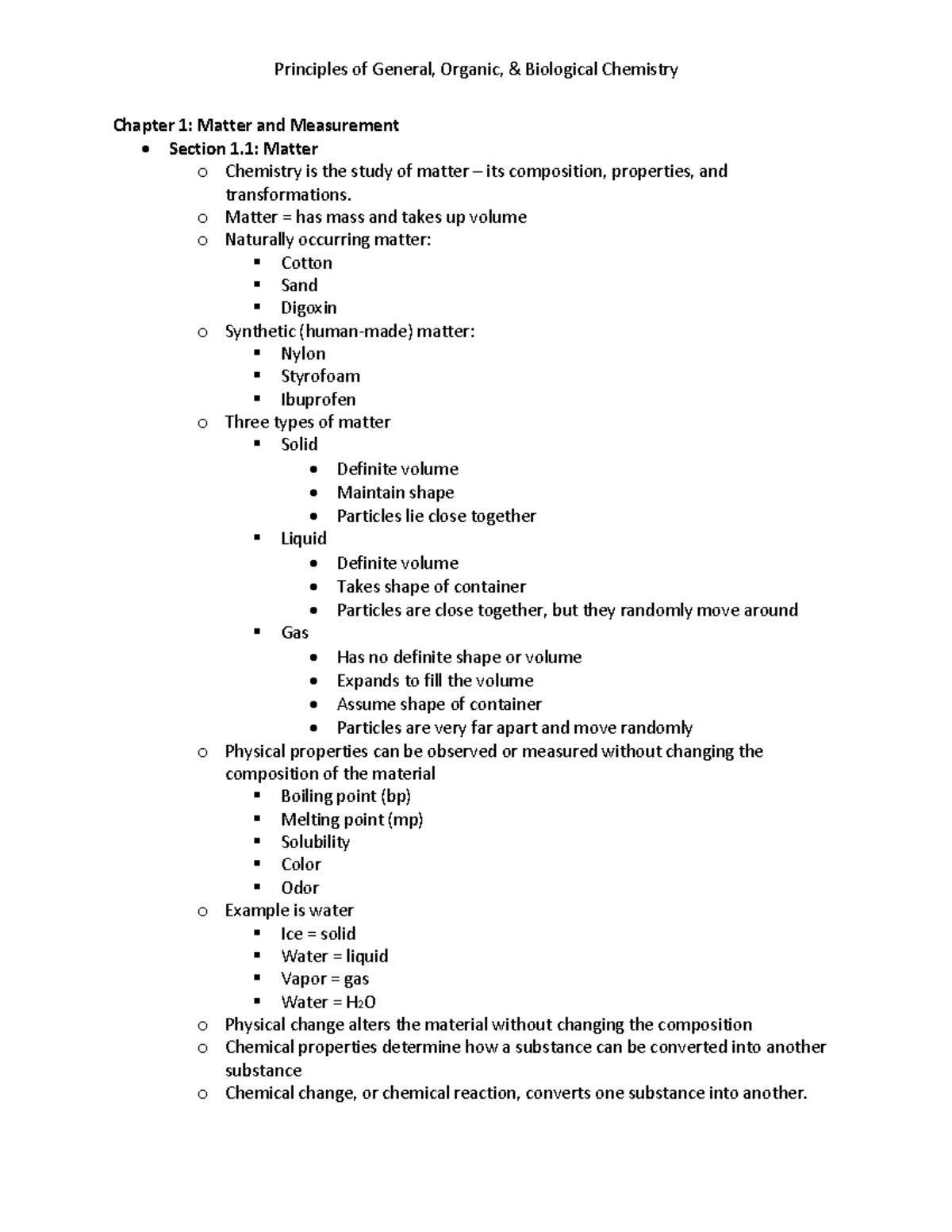 Principles of General, Organic, & Biological Chemistry Chapter 1 ...