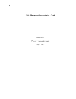 C204 Task 1 MBA Rev2 - passed - C204 Task 1 William Solari Western ...