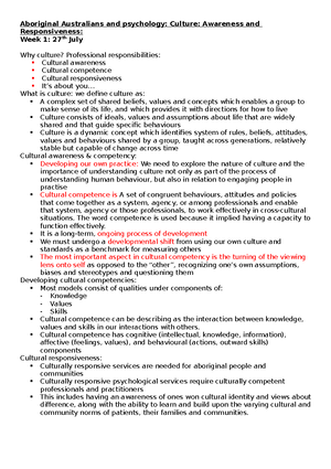Aboriginal Australians Final Reflection 1 - Reflection 1. ID ...
