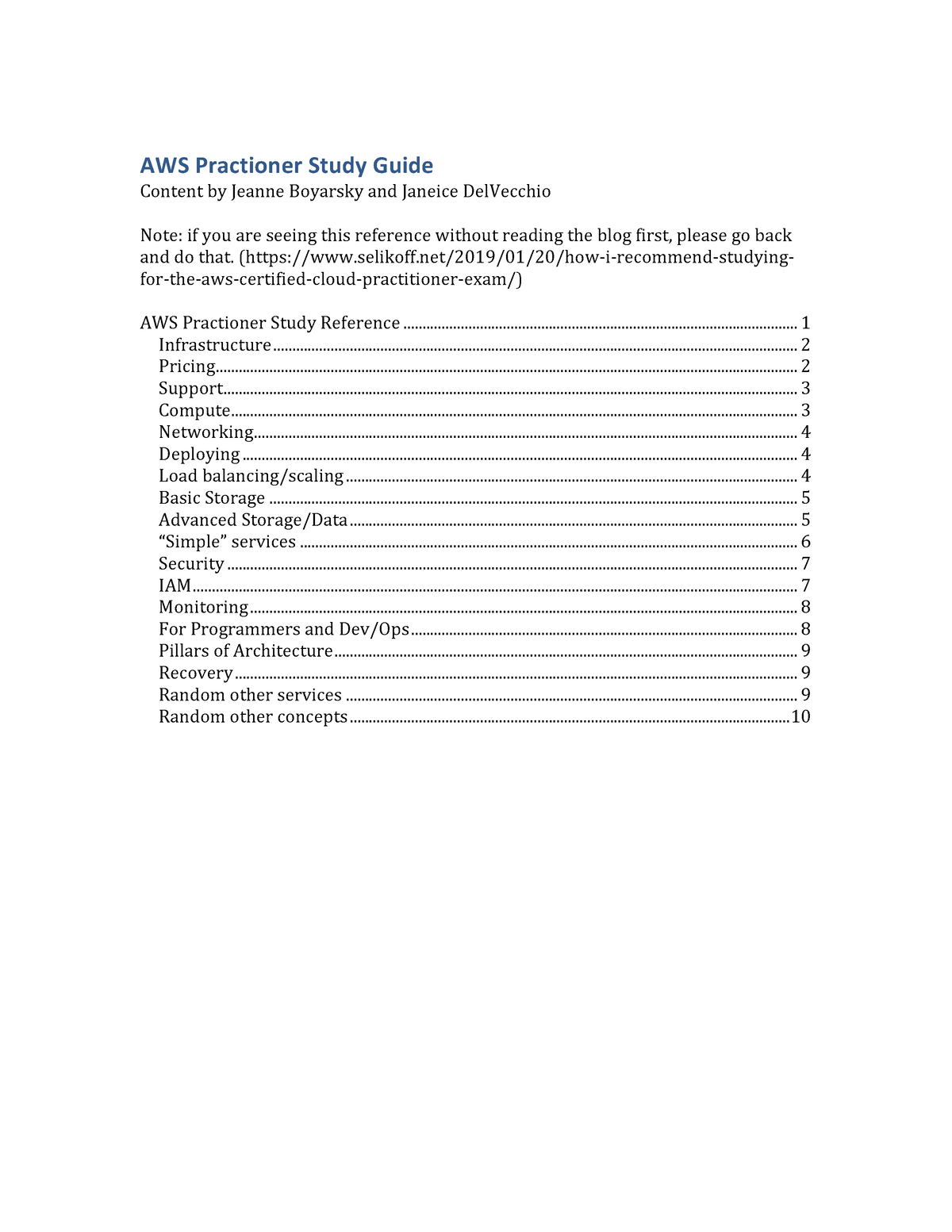 AWS Practioner Study Guide - AWS Practioner Study Guide Content By ...