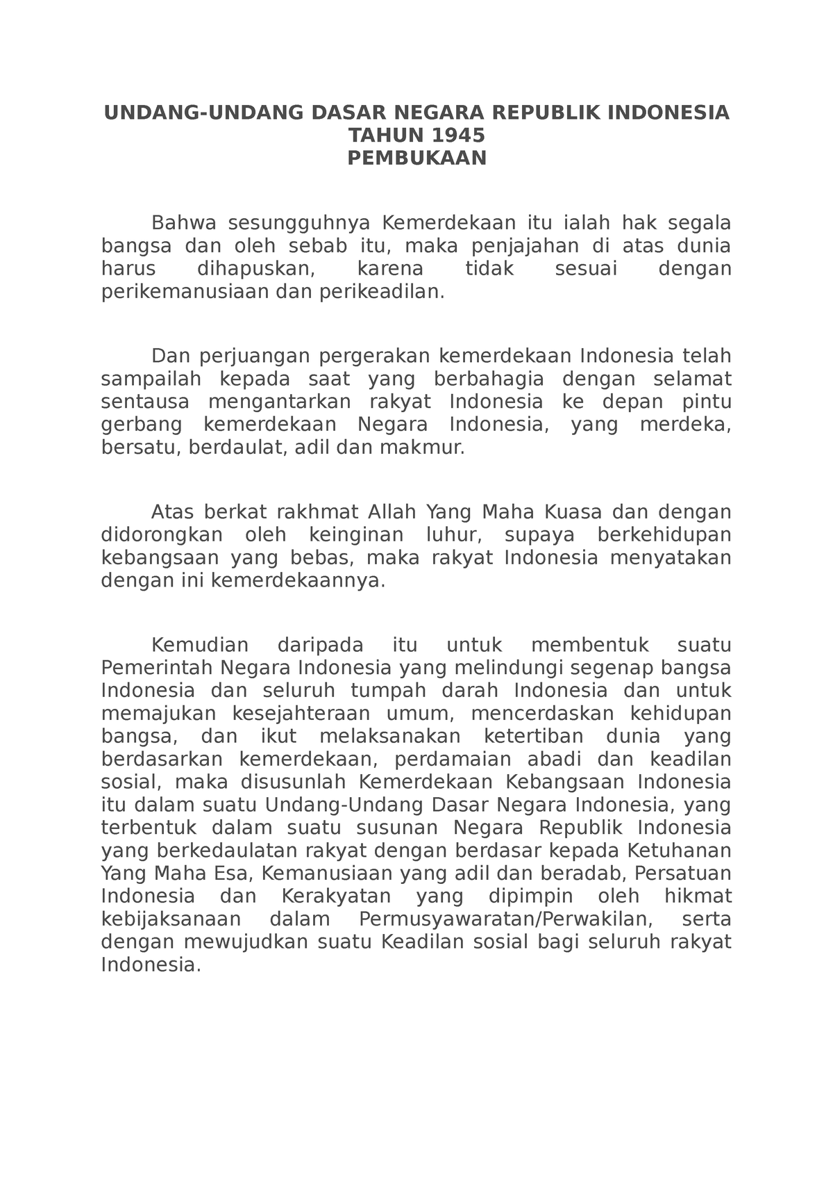 UUD 1945 - UUD - UNDANG-UNDANG DASAR NEGARA REPUBLIK INDONESIA TAHUN ...