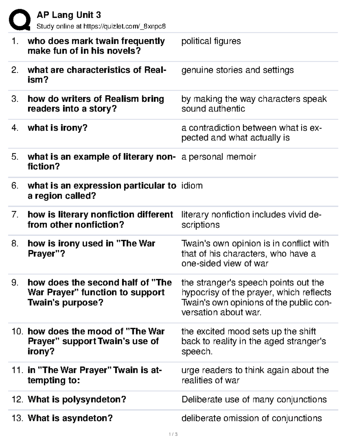 Unit 3 Terms review AP Lang Unit 3 Study online at quizlet/_8xnpc who