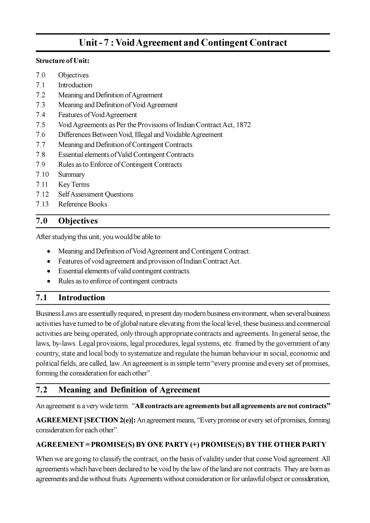 void agreement assignment pdf