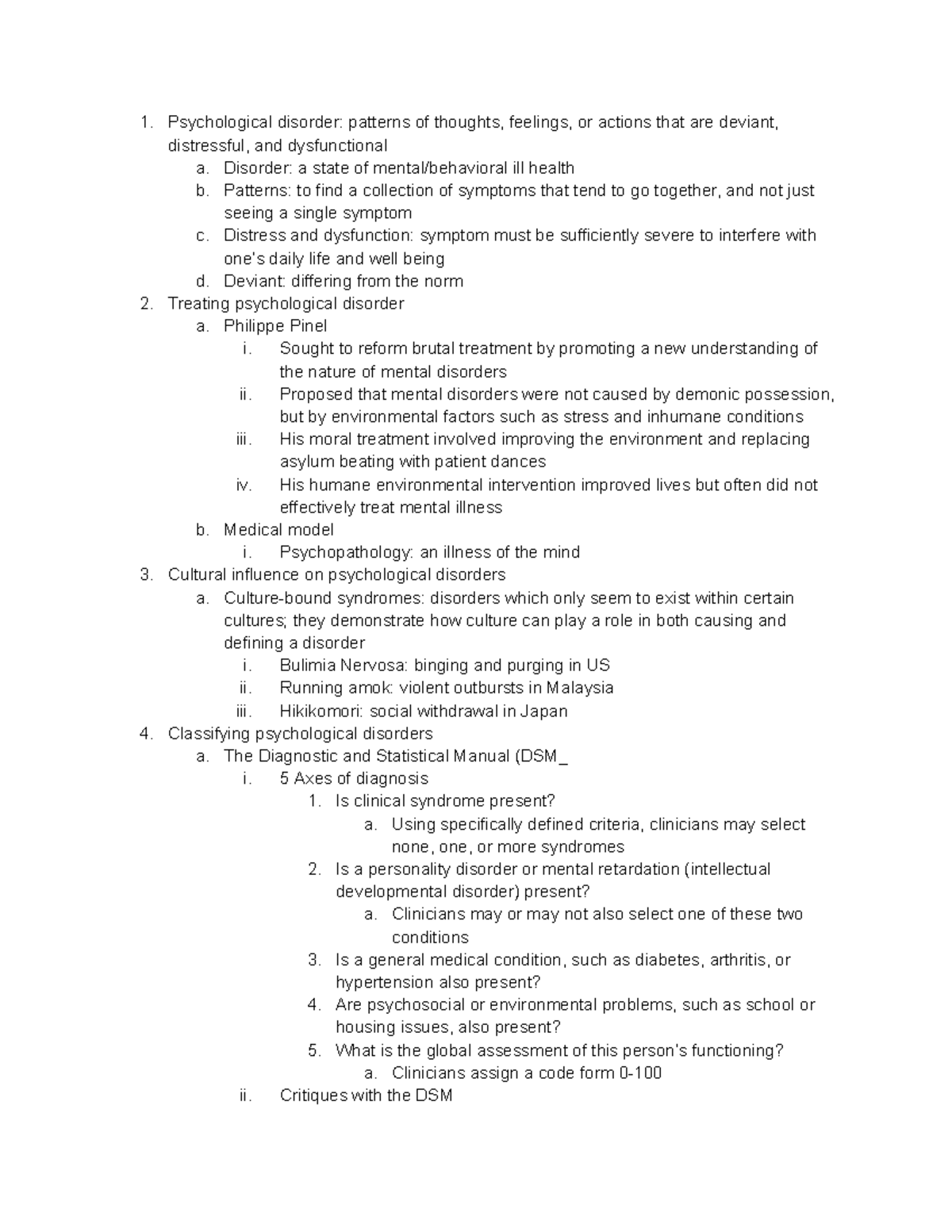 (psych final) #6 Psychological Disorders - Psychological disorder ...