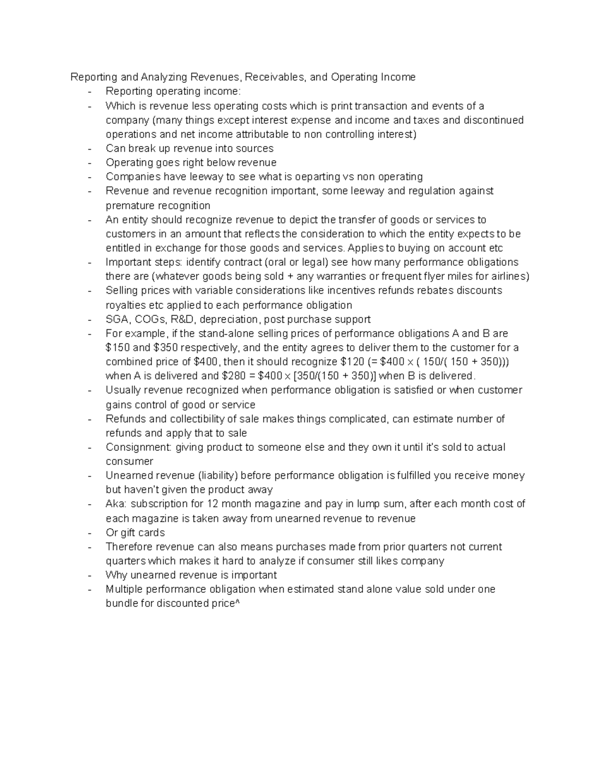Chapter 6 - Reporting and Analyzing Revenues, Receivables, and ...