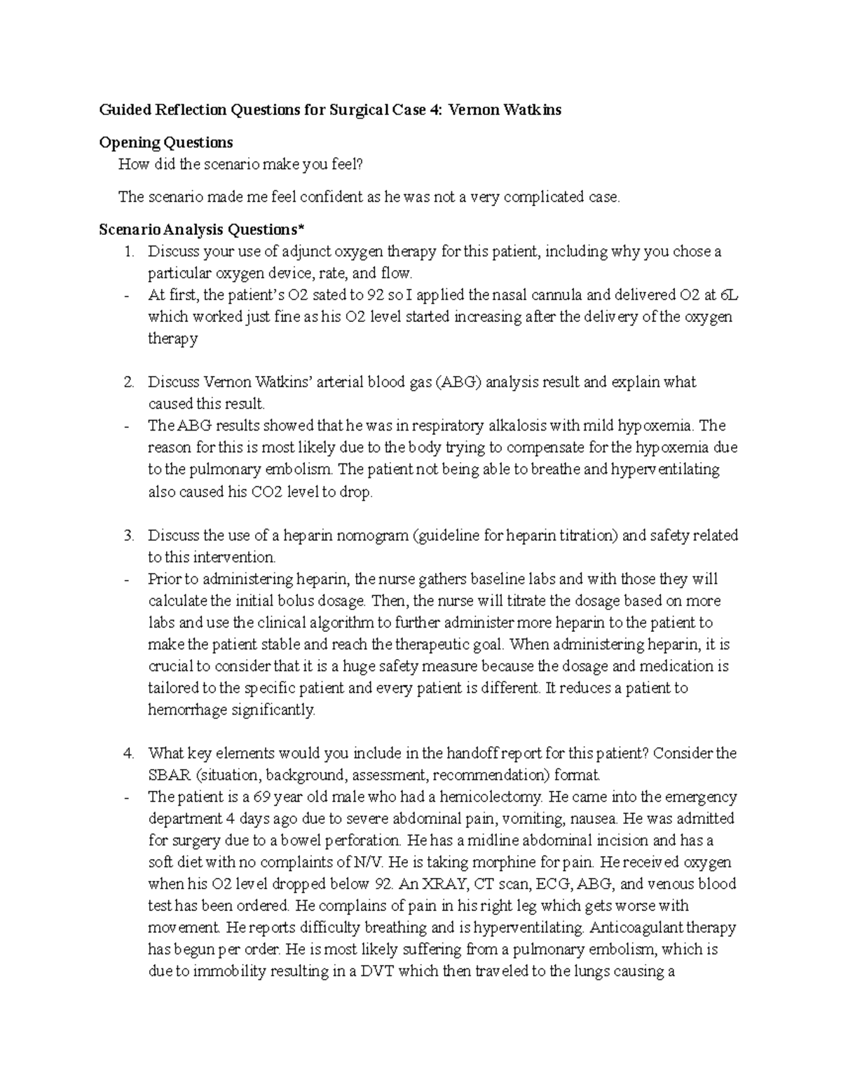 Vernon Watkins Guided Reflection Guided Reflection Questions for