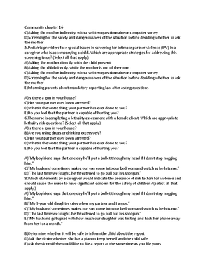 Community chapter 1 - practice questions - Community chapter 1 1. A ...