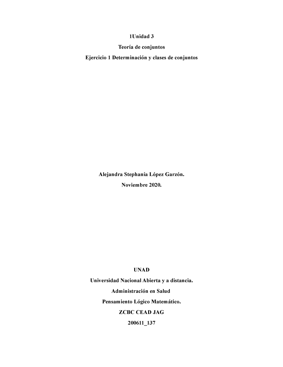 Ejercicio 1 Unidad 3 Alejandra Lopez 1unidad 3 Teoría De Conjuntos