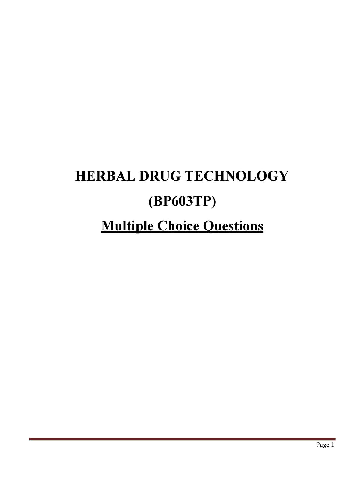 herbal drug research paper