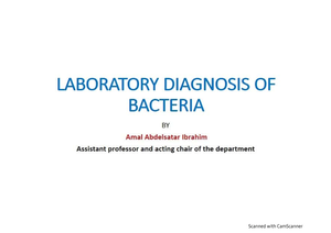 Bacterial Infection - Bacteriology - Studocu