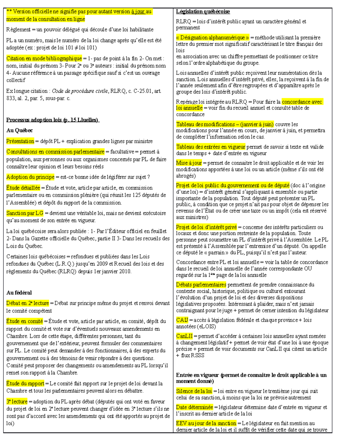 Feuille de notes - ** Version officielle ne signifie pas pour autant ...