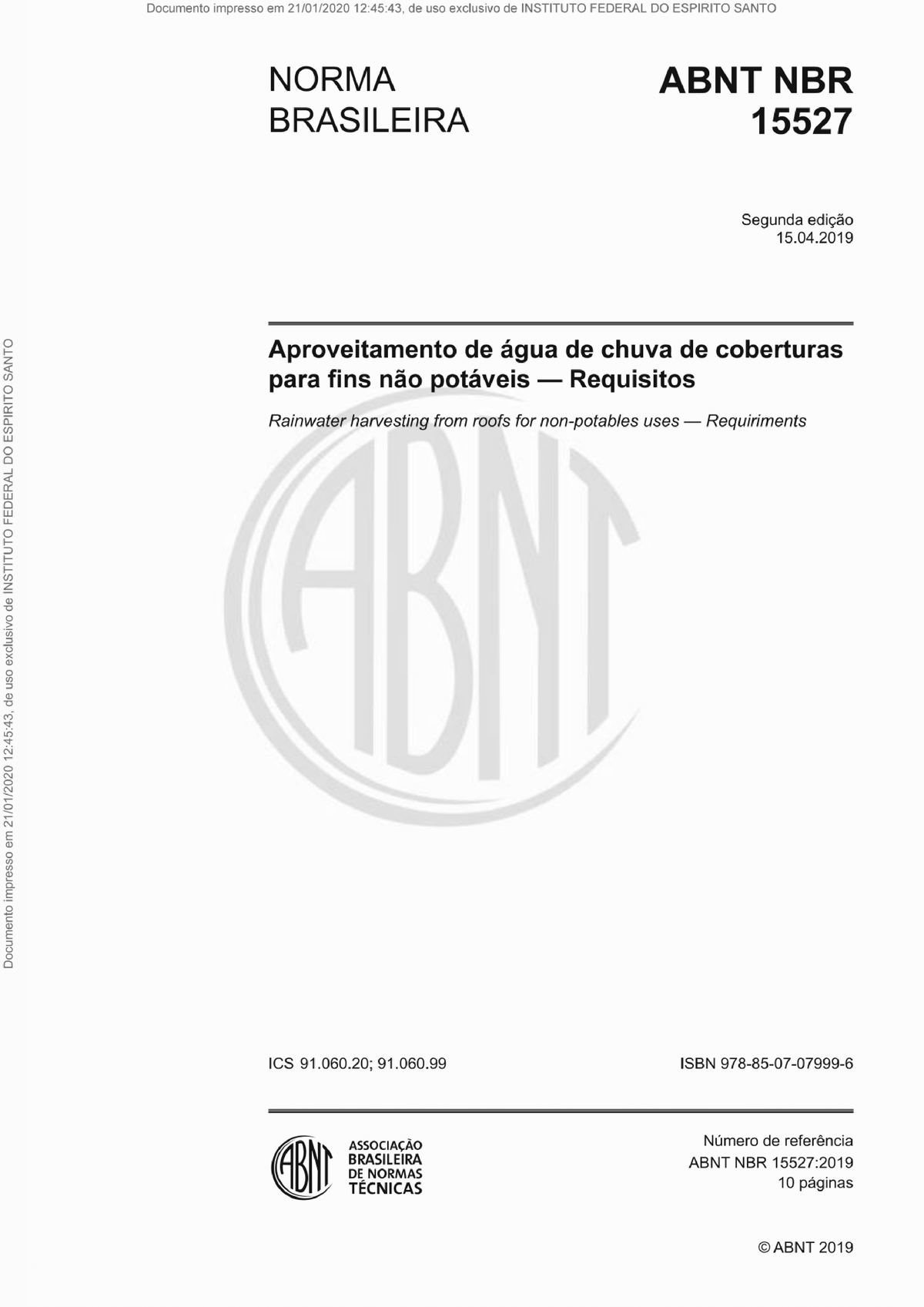 NBR 8220, PDF, Impressão