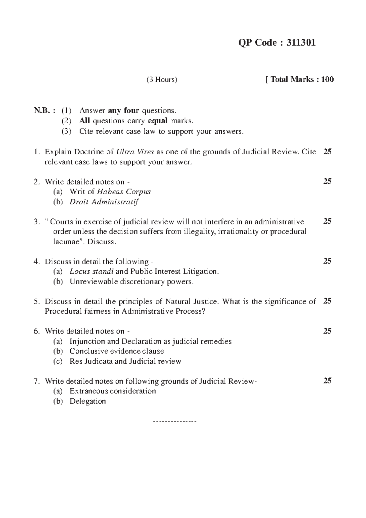 May - 2017 - Paper - V - Administrative Process Judicial Contro - (3 ...