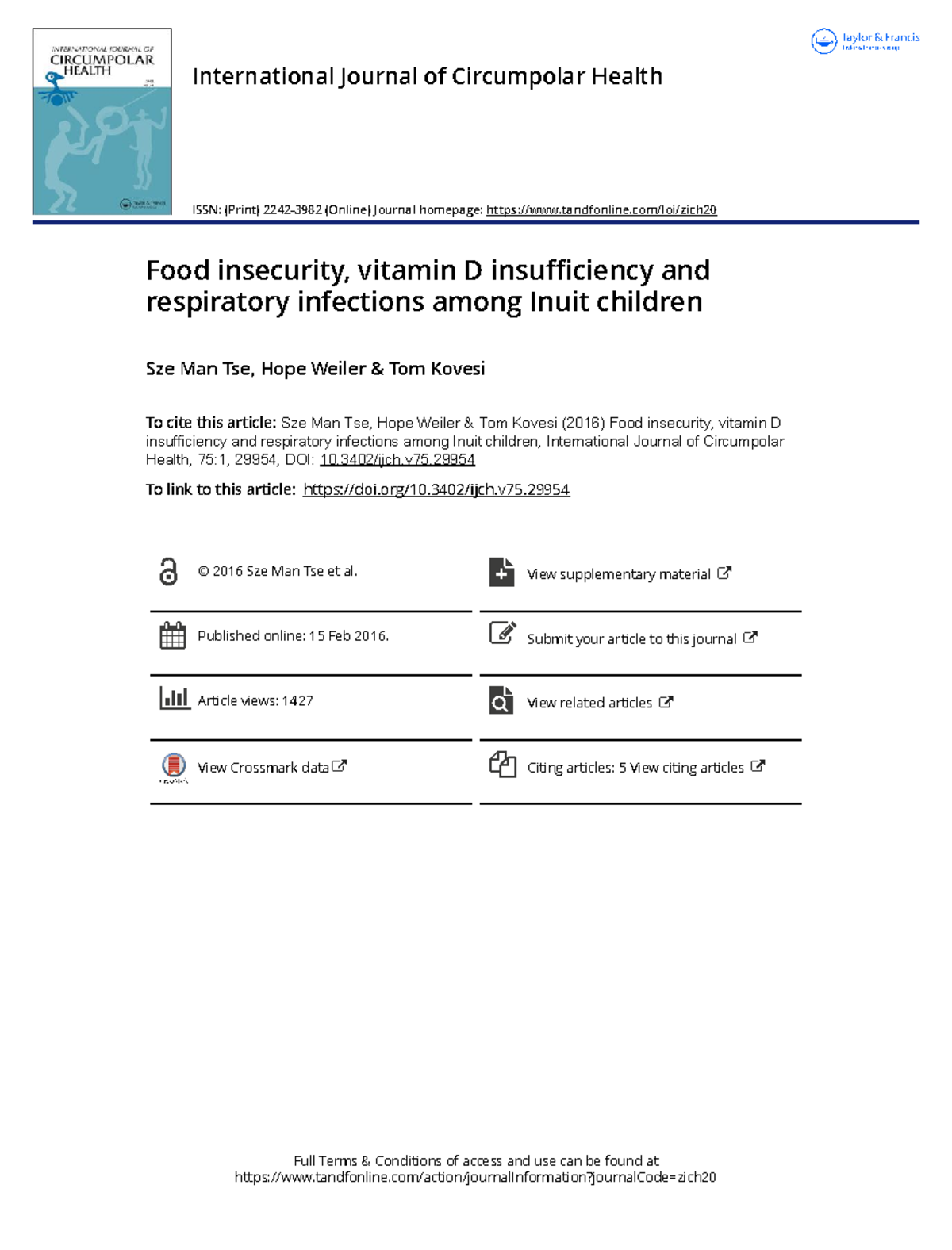 Food insecurity vitamin D insufficiency and respiratory infections