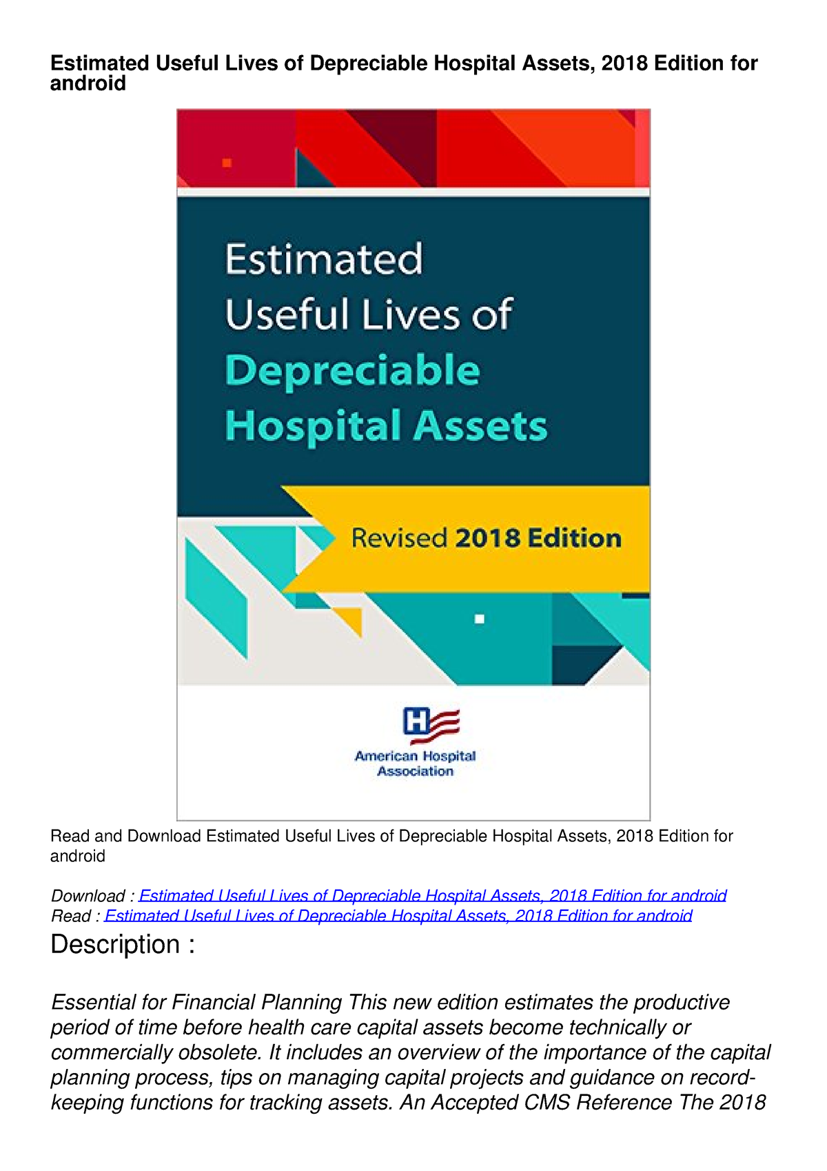 read-estimated-useful-lives-of-depreciable-hospital-assets-2018