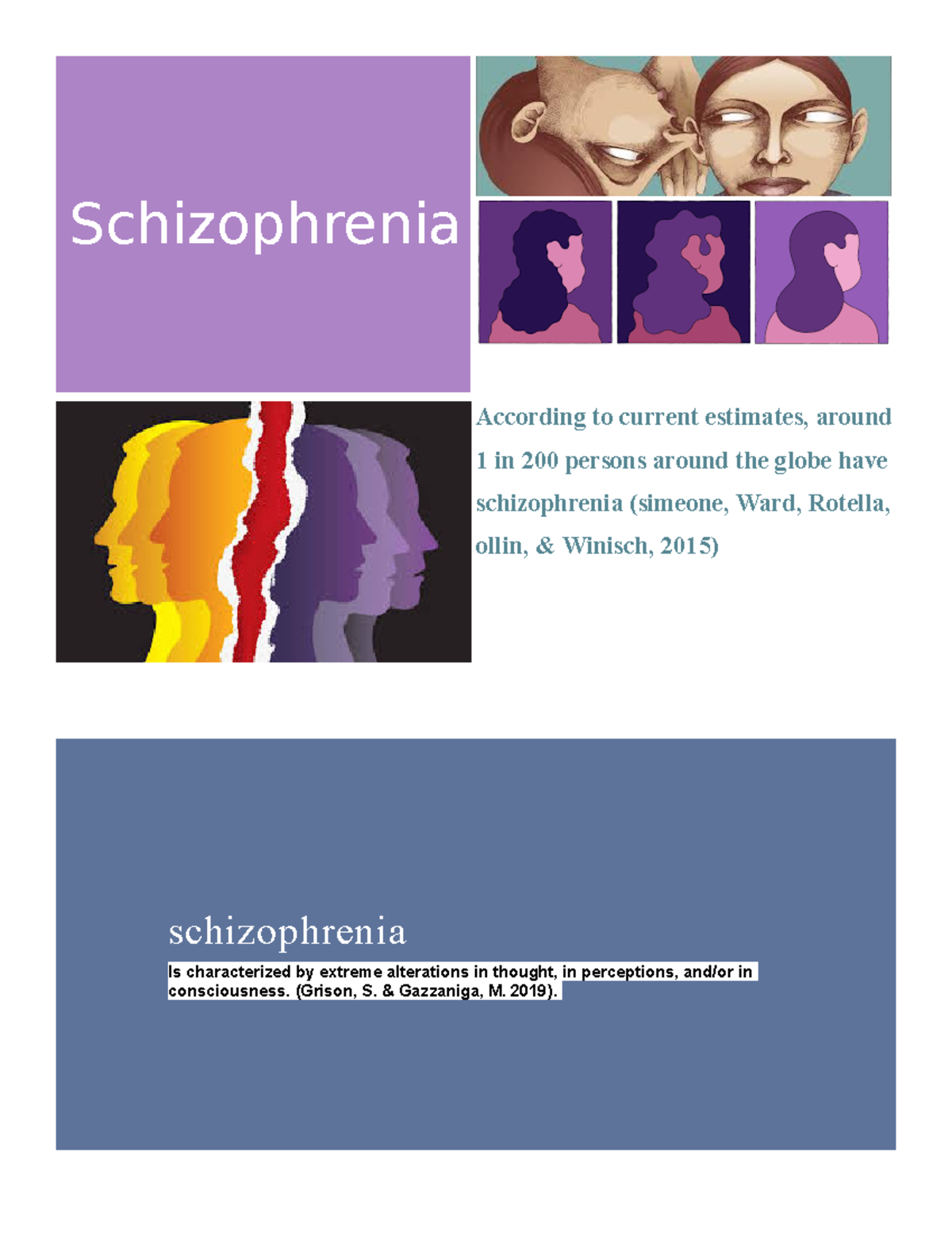 Brochure for mental illness - Schizophrenia According to current ...