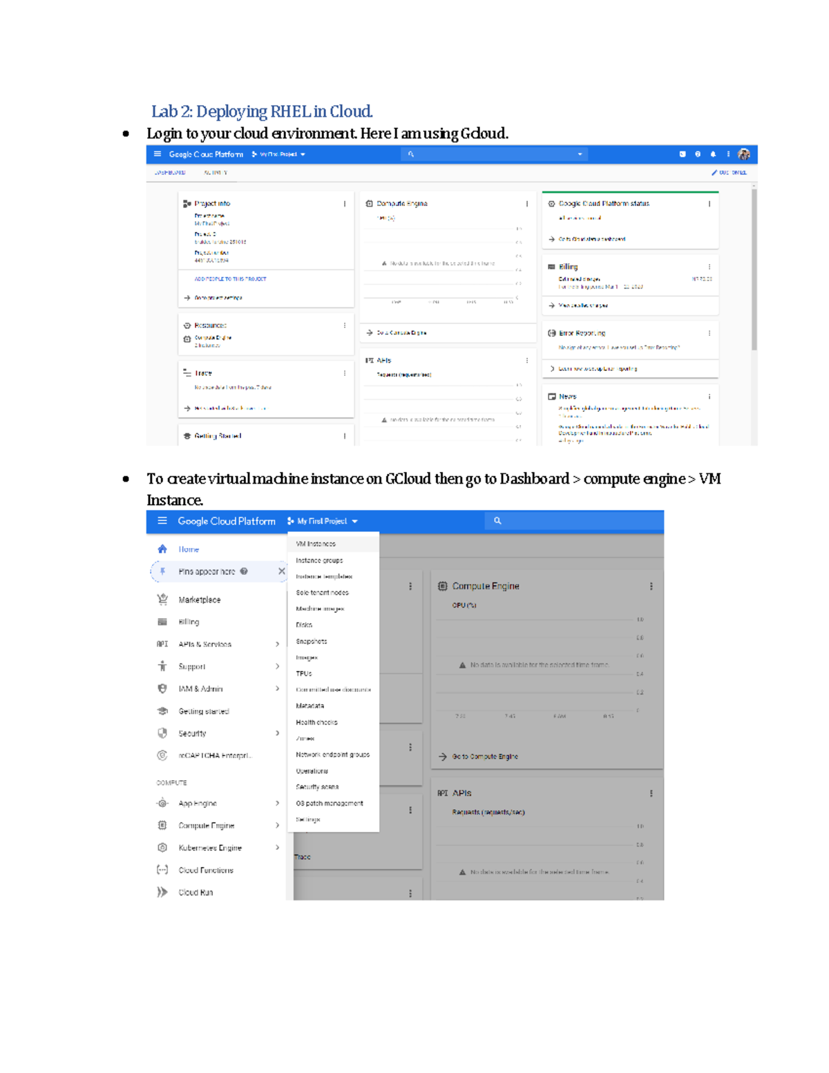 Deploy redhat on cloud - Instrumentation - Lab 2: Deploying RHEL in ...