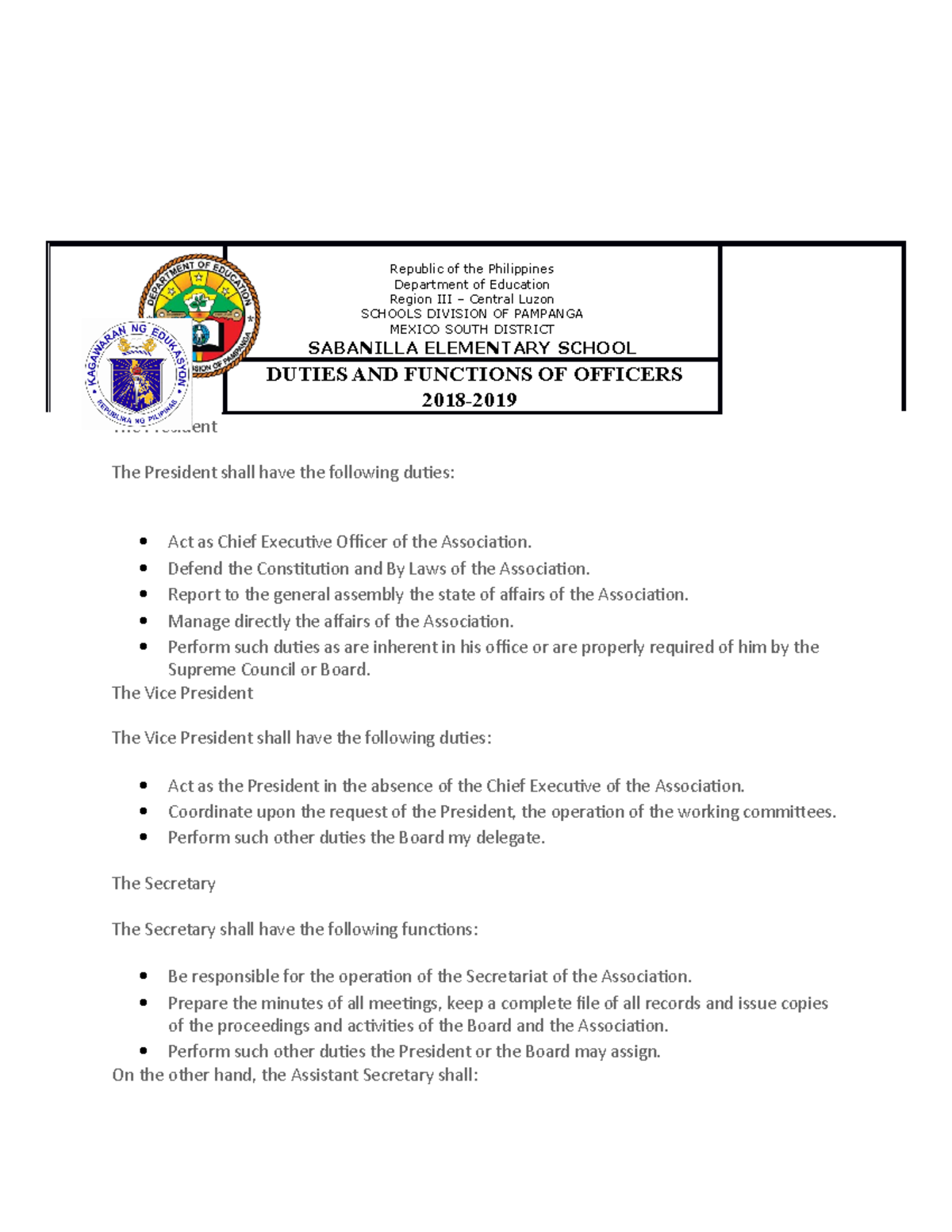 pta-roles-and-responsibilities-2018-2019-republic-of-the-philippines