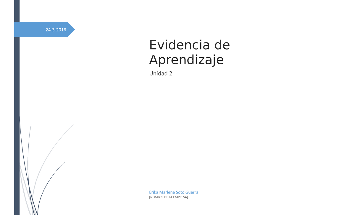 EBA U2 EA ERSG - actividad - Evidencia de Aprendizaje Unidad 2 Erika ...
