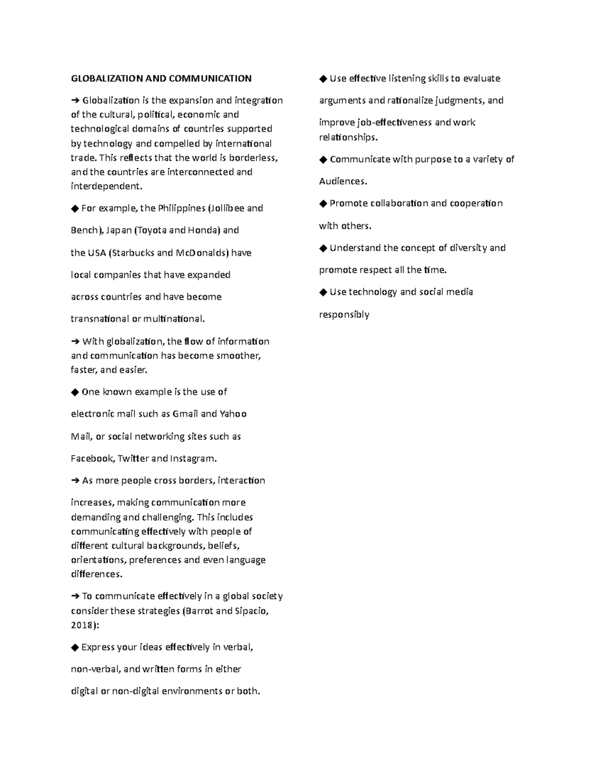 Globalization And Communication - GLOBALIZATION AND COMMUNICATION ...