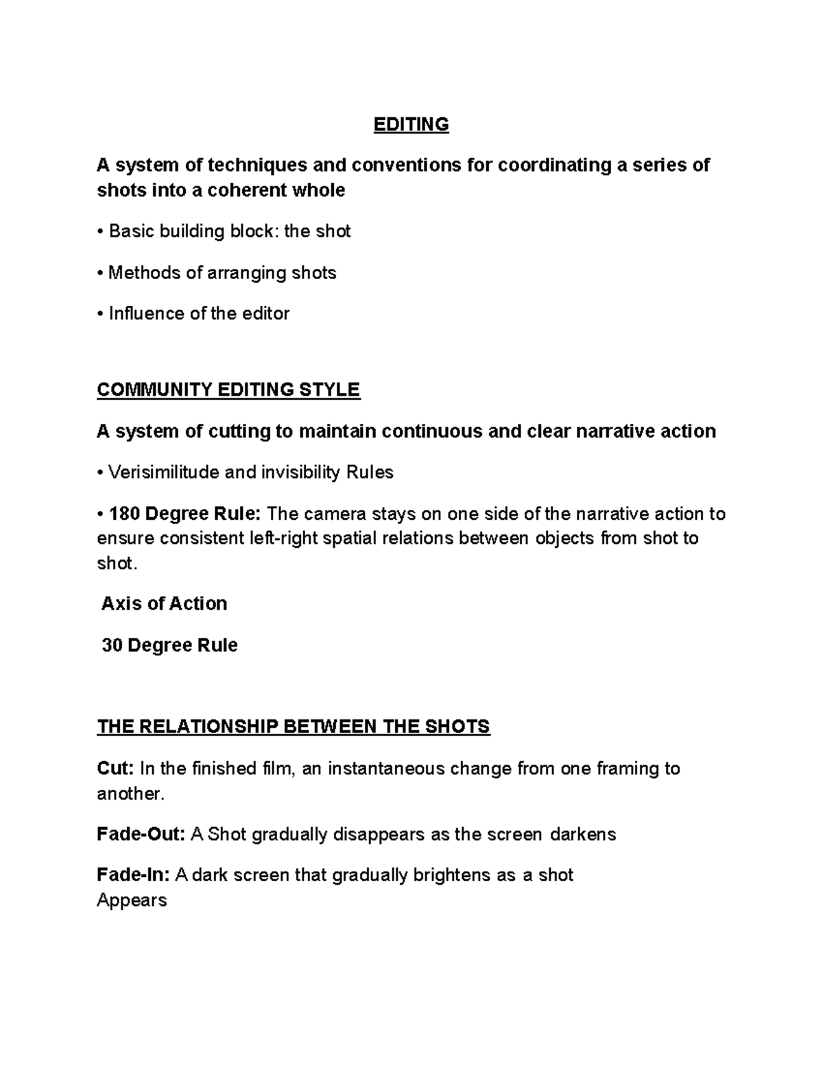 Editing - EDITING A system of techniques and conventions for ...