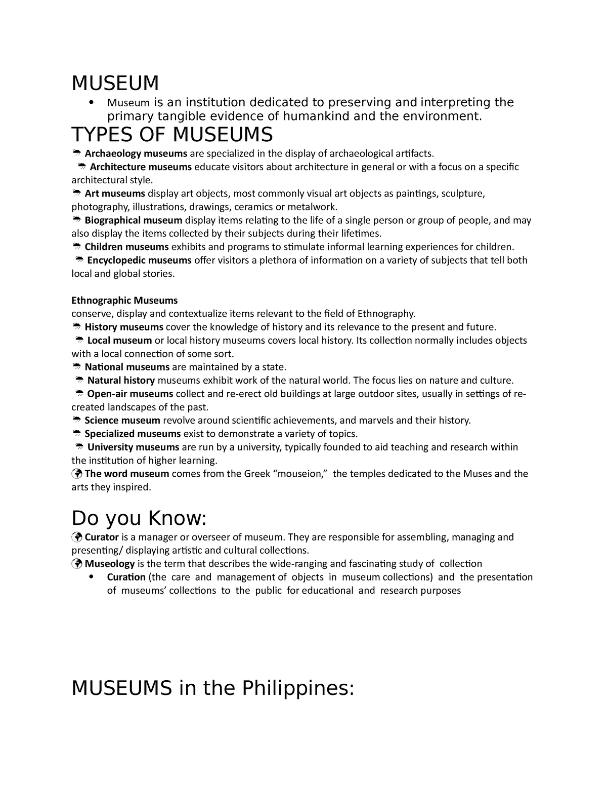 Museum - N/A - MUSEUM Museum is an institution dedicated to preserving ...