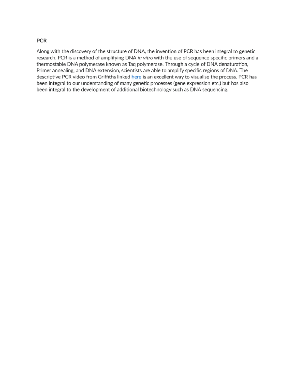 Pcr - pcr description - PCR Along with the discovery of the structure ...
