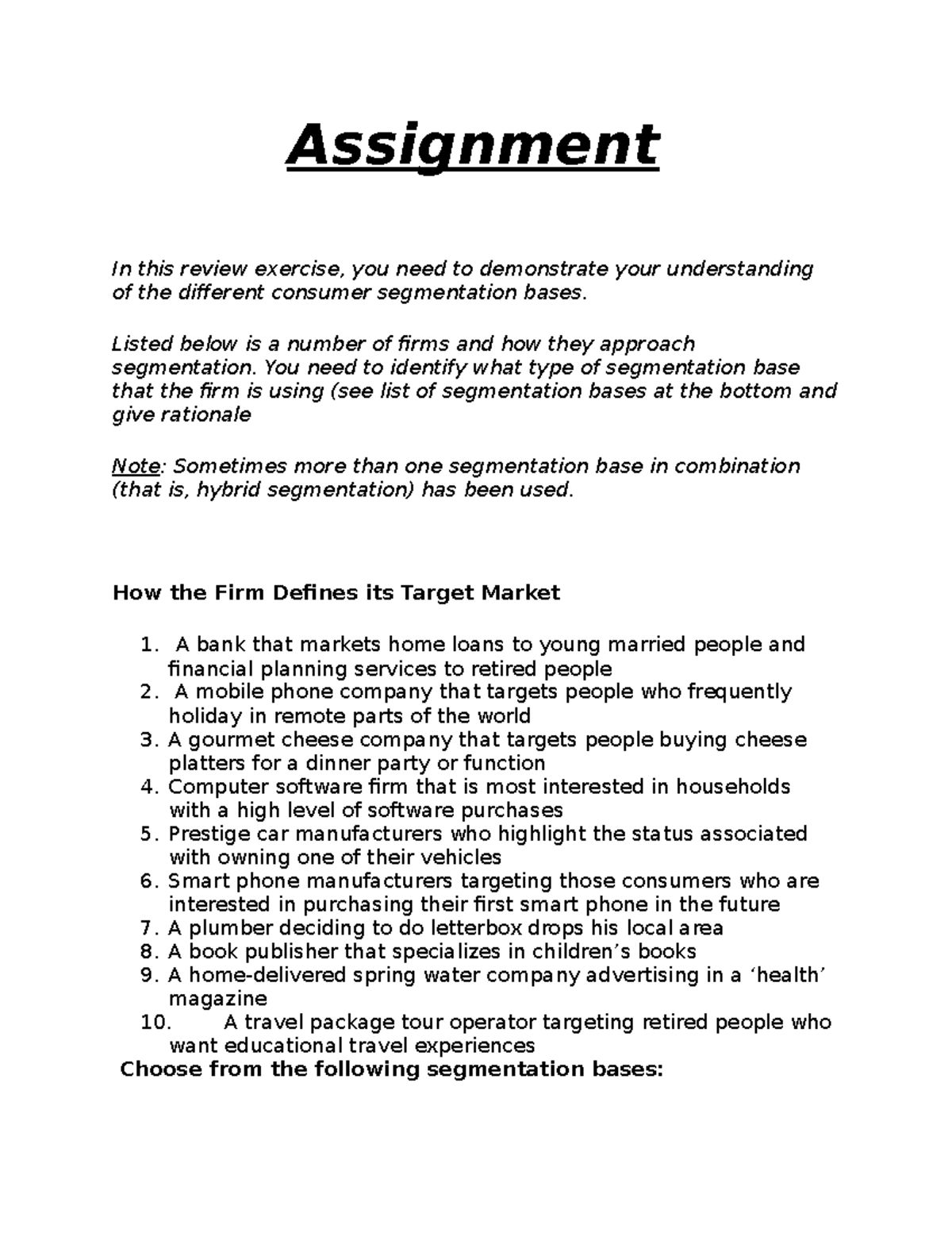 Assignment 2 - Assignment In this review exercise, you need to ...