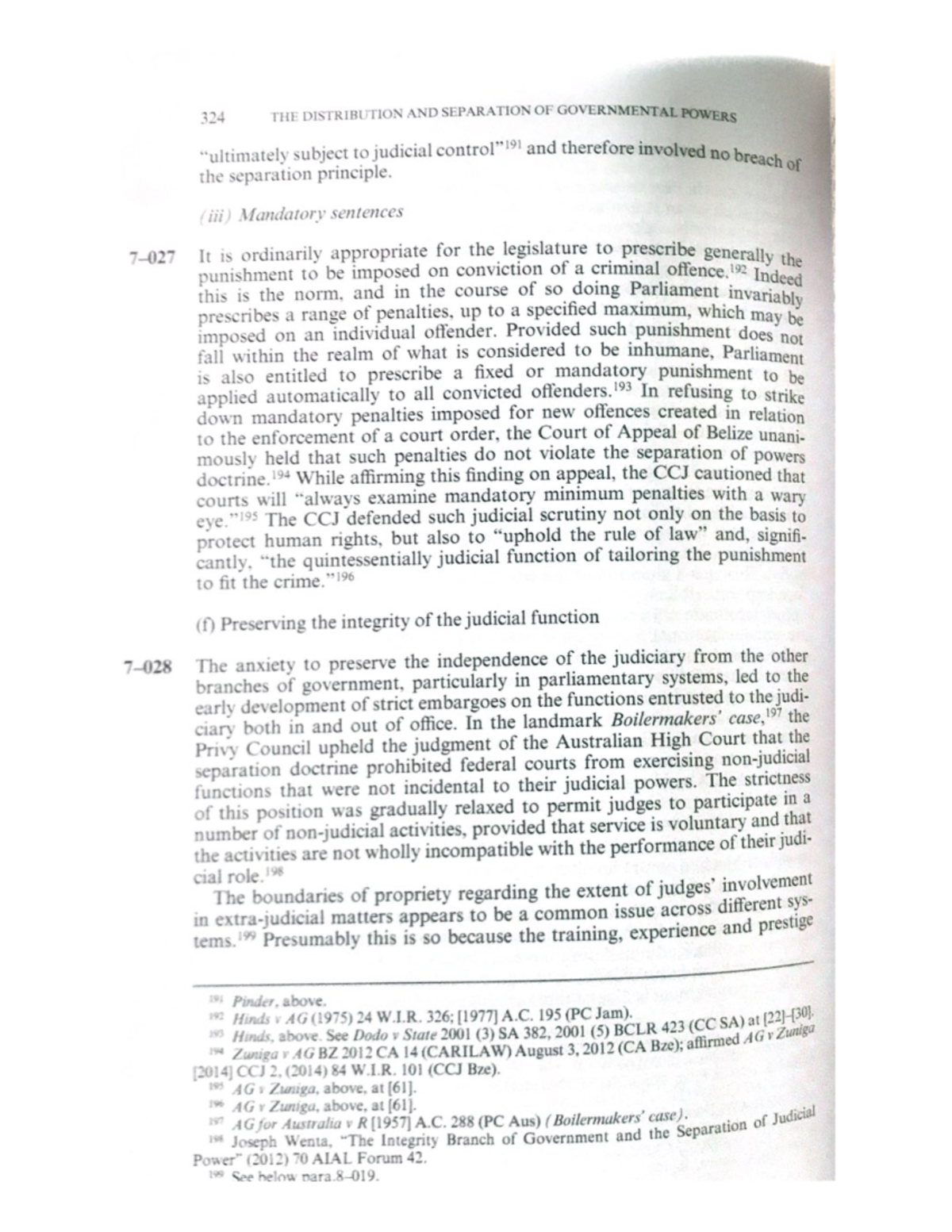 Separation of Powers 2 of 2 Public and Administrative law Studocu