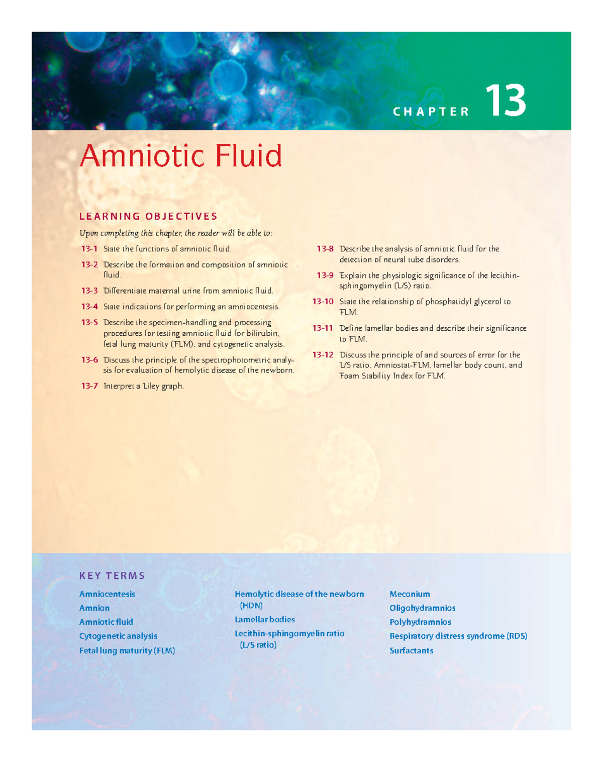 Amniotic Fluid - MTAP CPAP 421 - Amniotic Fluid C H A P T E R 13 ...
