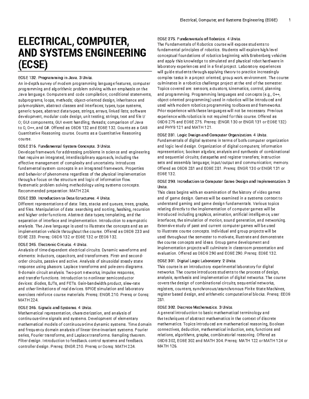 Ecse - ECSE related to various subjects of cse and ece - ELECTRICAL ...