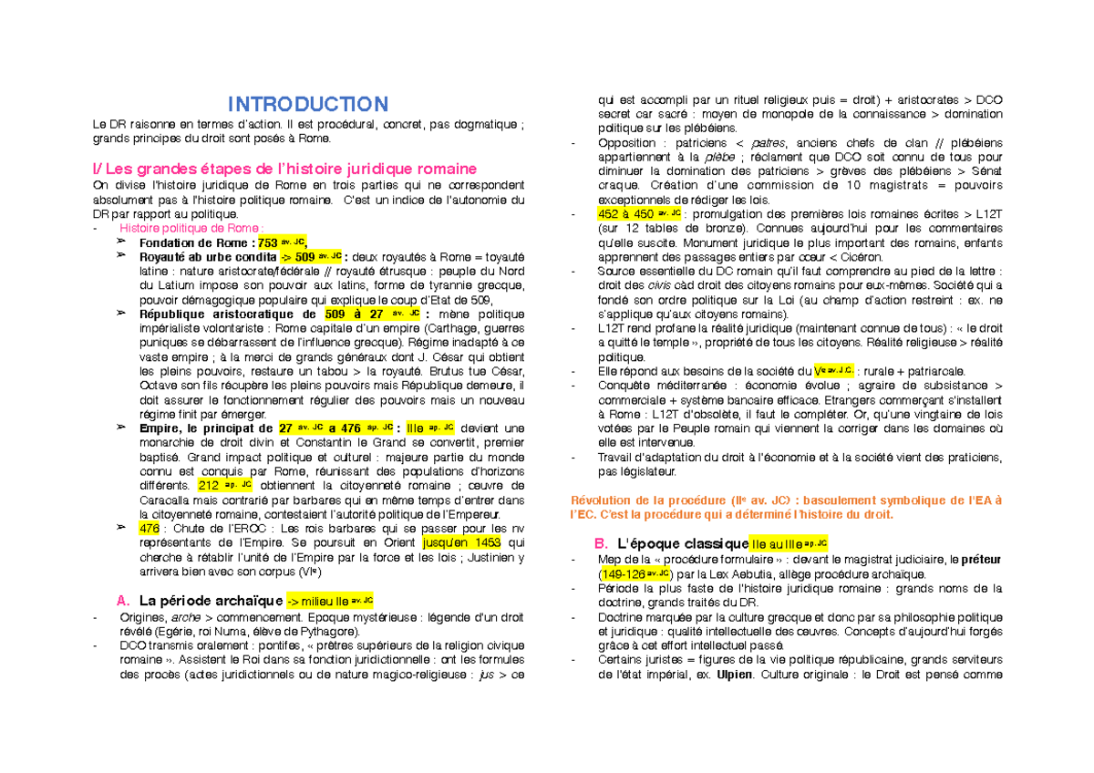 Fiches HDDO - Fiche D'histoire Du Droit Des Obligations De L'université ...