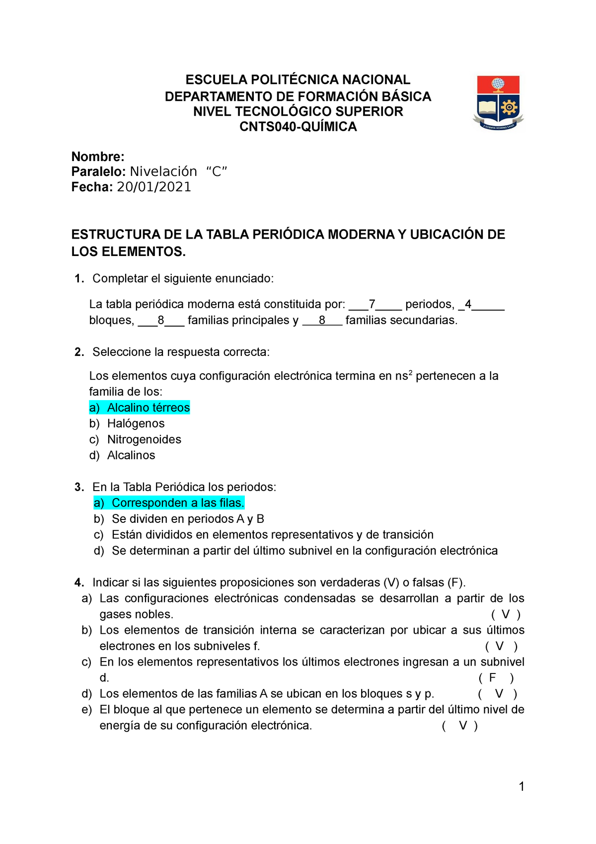 Tabla periódica de elementos, visualización Ecuador