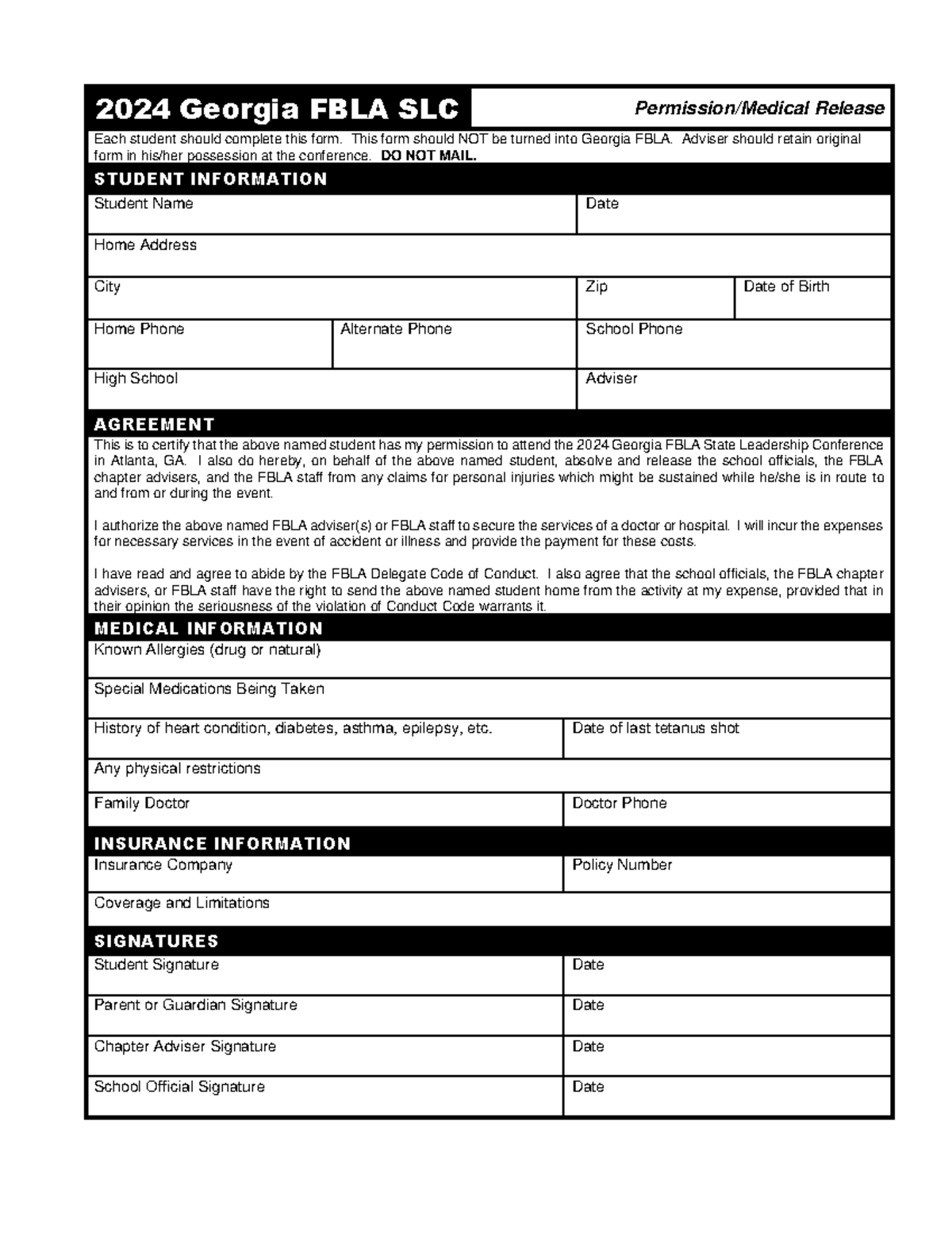 SLCMedical Release - idk its self explanitory - 2024 Georgia FBLA SLC ...