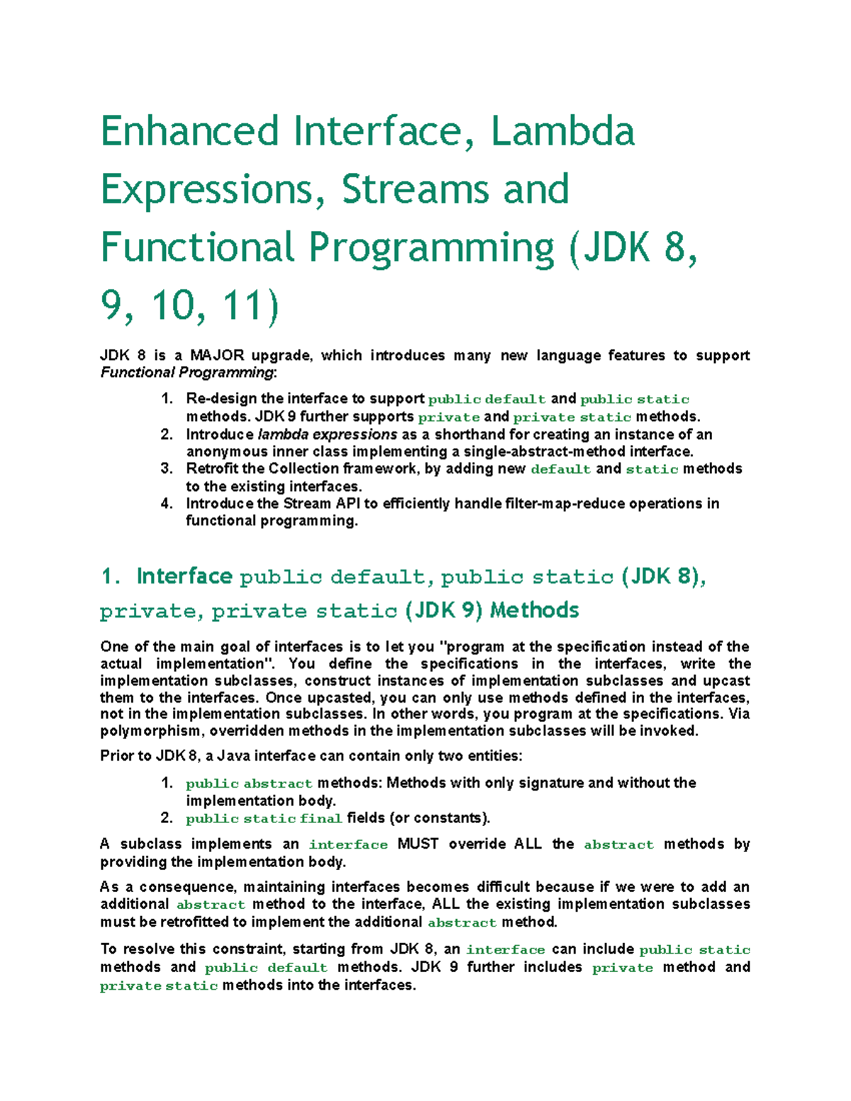 Java Programming Tutorial 88 - Enhanced Interface, Lambda Expressions ...