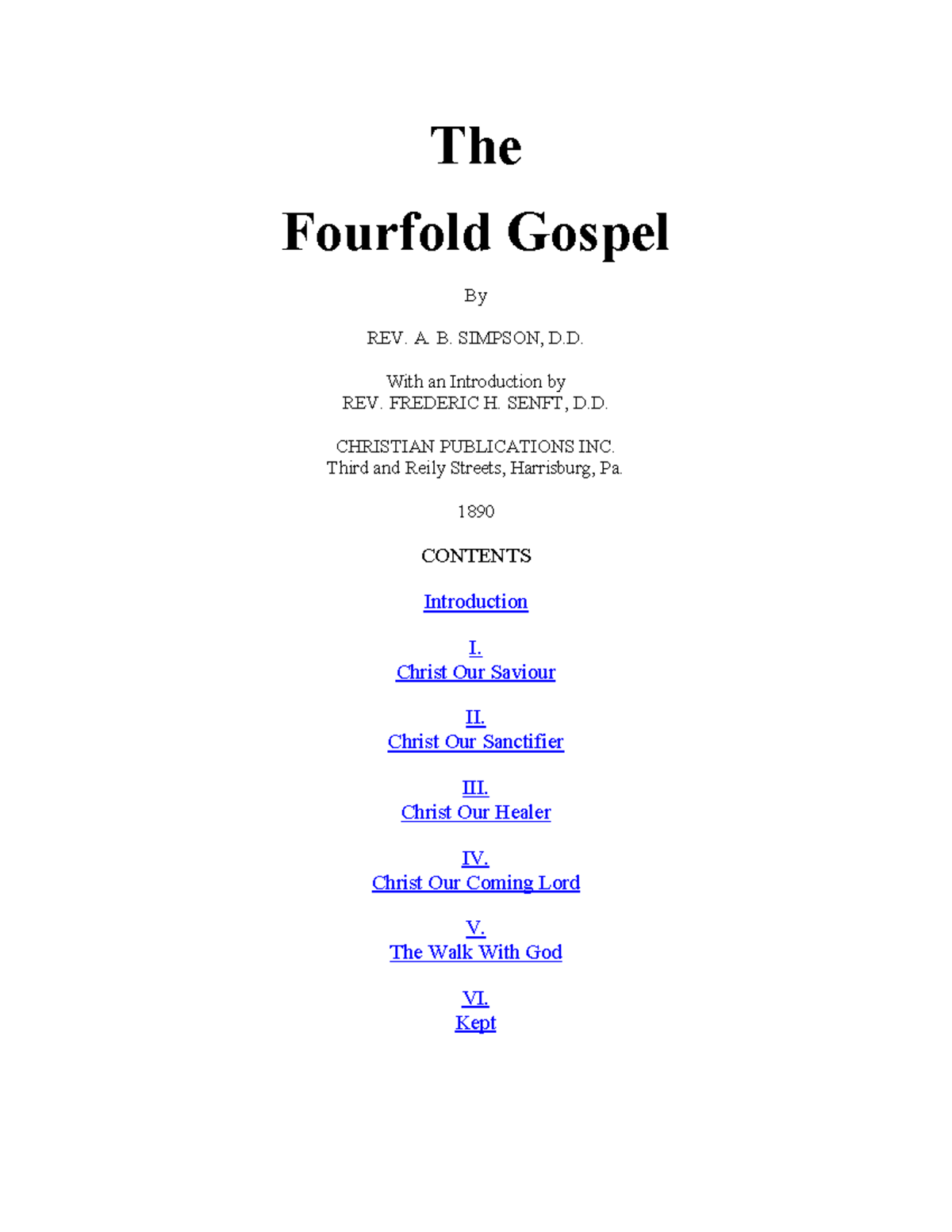 The-fourfold-gospel - Nursing Culture Notes - The Fourfold Gospel By ...