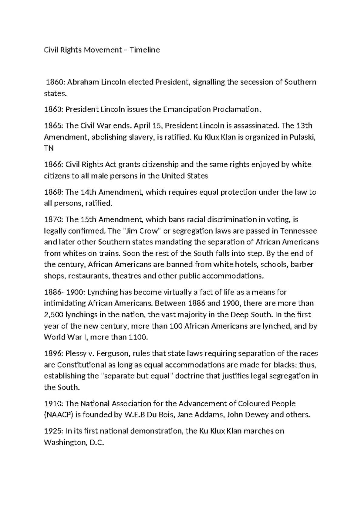British History Timeline