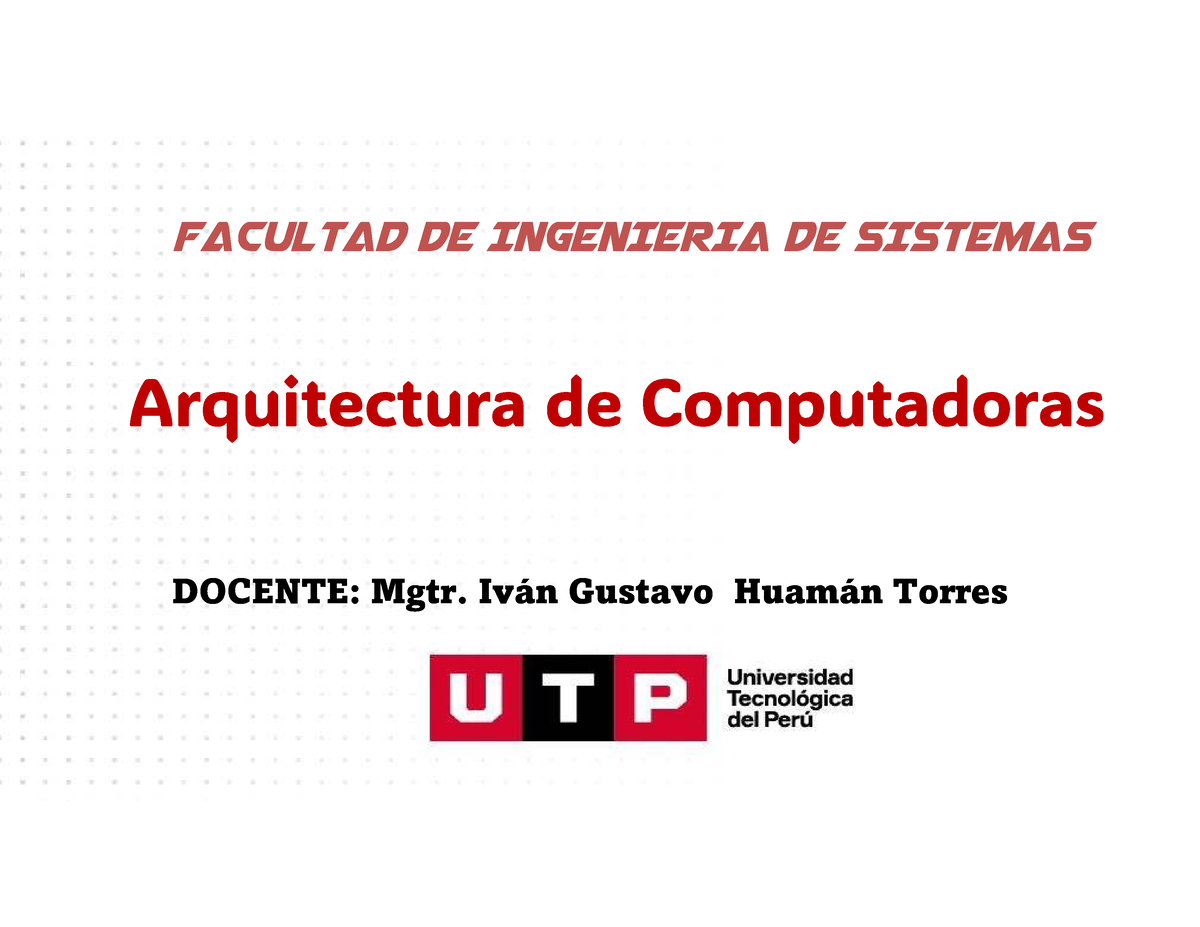 S01.s1 - Introducción A Arquitectura De Computadoras - Arquitectura De ...