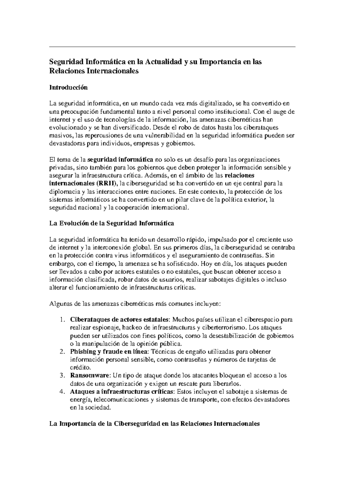 Seguridad Informática en la Actualidad y su Importancia en las ...