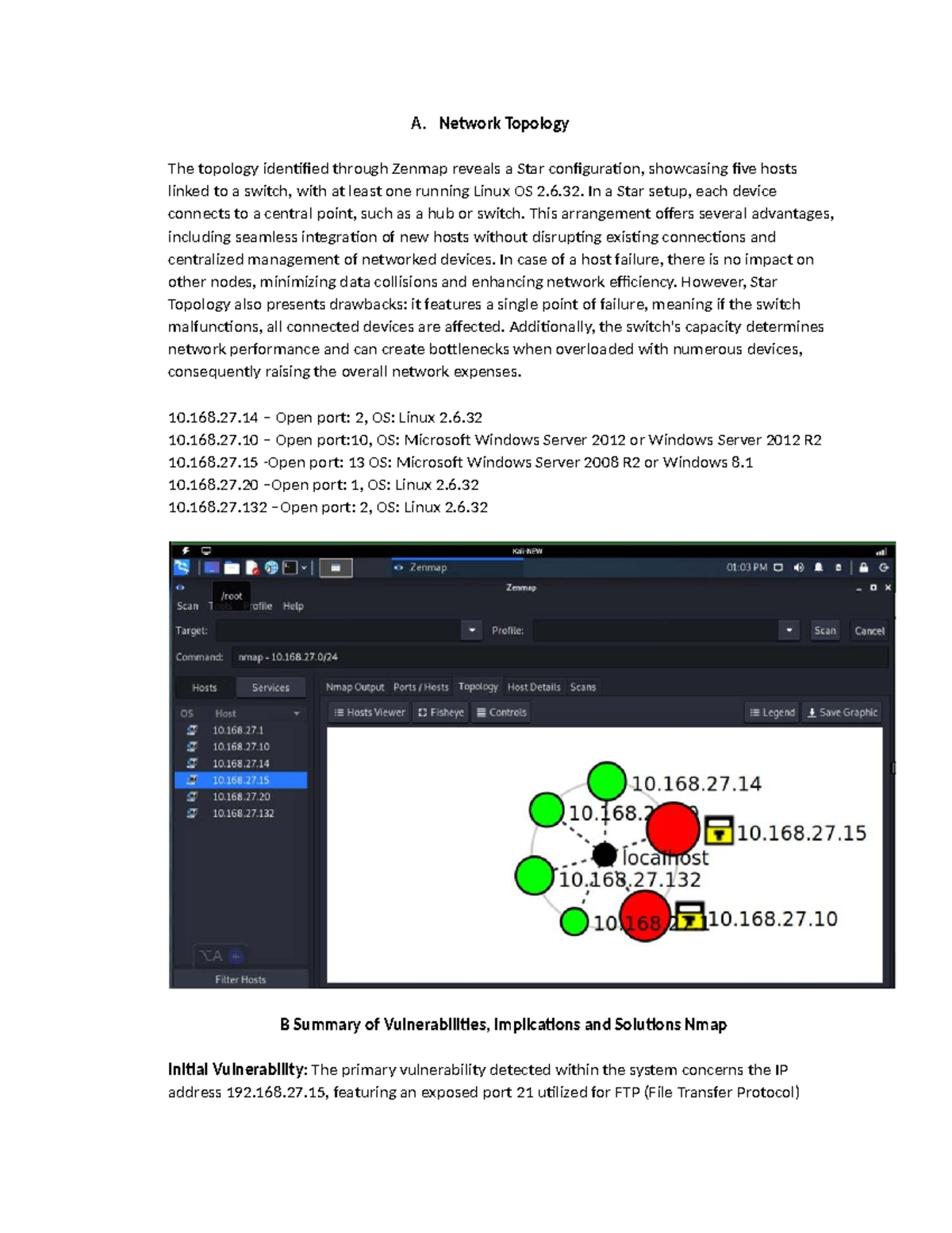 C844 Task 1 Nmap And Wireshark 2nd Attempt - A. Network Topology The ...