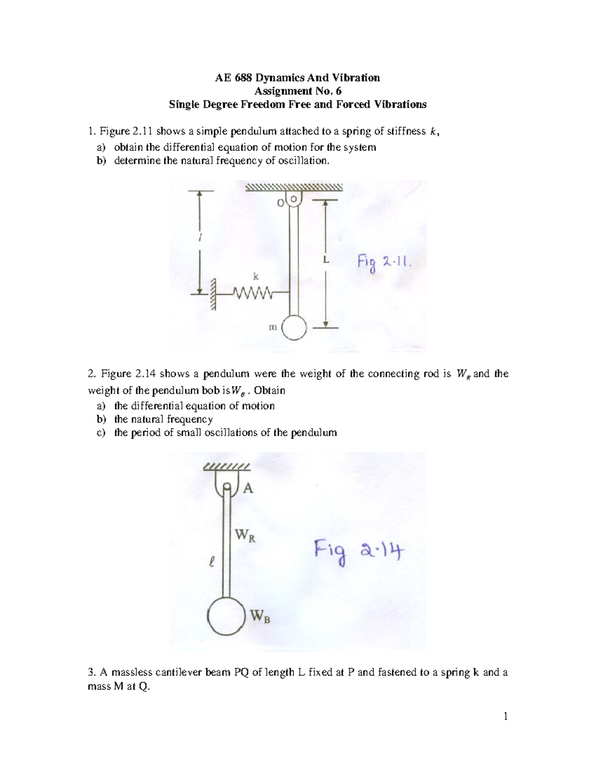 Assignment 06 AE688 - Movimiento - AE 688 Dynamics And Vibration ...