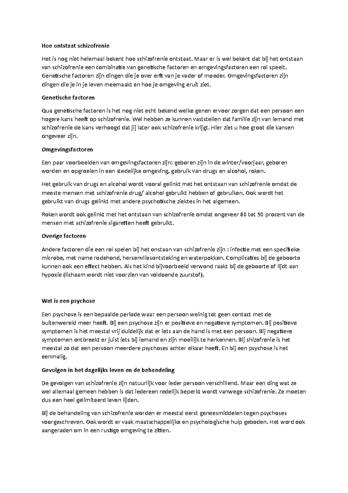 pws tekst schizofrenie Hoe ontstaat schizofrenie Het is nog niet helemaal bekent hoe pws tekst schizofrenie Hoe ontstaat schizofrenie Het is nog niet helemaal bekent hoe